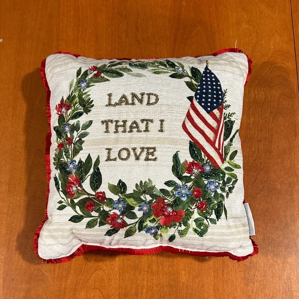 Stars & Stripes brand Patriotic 'Land That I Love' Decorative Pillow